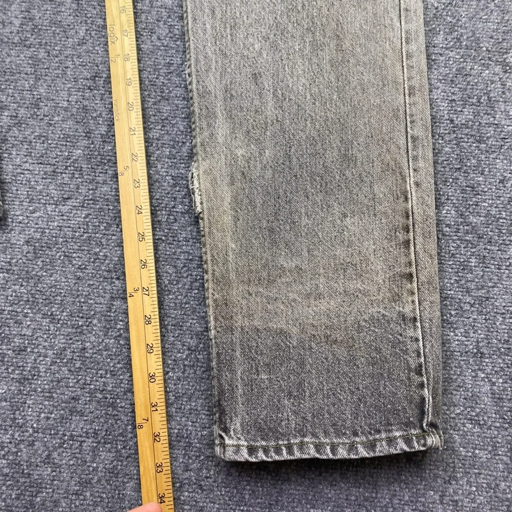 Vintage Levis 505 Orange Tab Grey Distressed Jeans Mens 35x33 USA Grunge